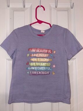 Girls' Lavender Positive Affirmation Tee